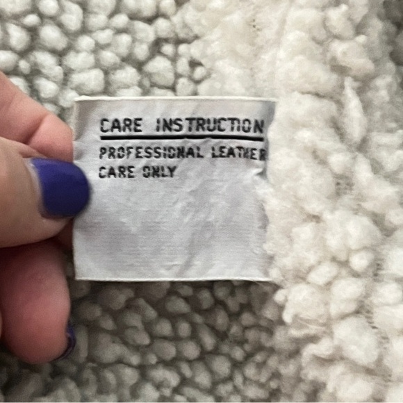 Y2K New Territories Barn Chore Jacket Lambs Leather Sherpa Denim Men’s Large - Picture 11 of 15